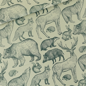 Picture of Forest Animals - L - French Terry - Grijs Aqua