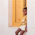Bild von Wiggly Verticals - Gelb - M - Baumwolle Canvas Gabardine Twill - Papyrus Crème